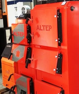 Фото Альтеп установленный котел на твердом топливе - твердотопливный котел Альтеп
